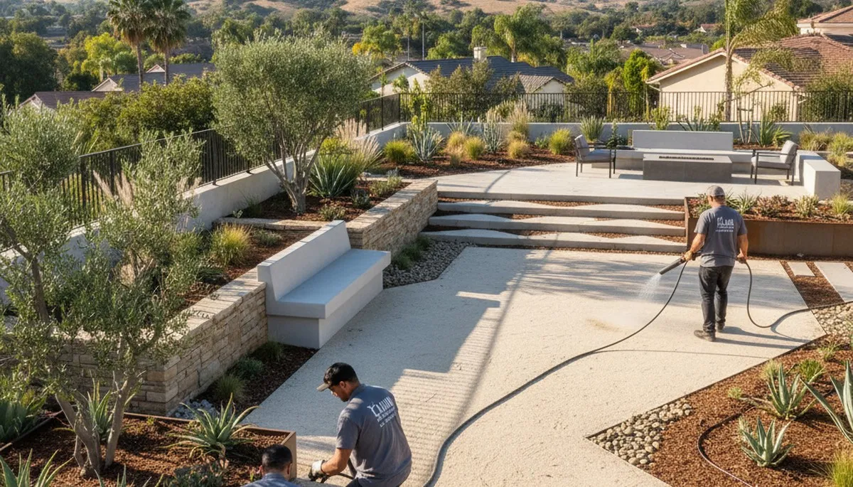 Landscape contractors in San Diego, CA creating a custom outdoor living space
